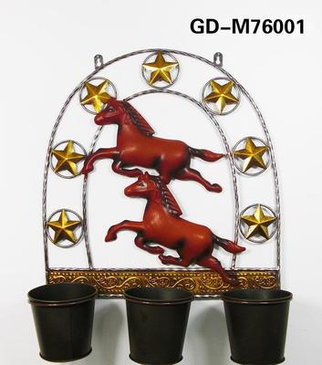 復古鐵藝壁掛工藝品 谷地家居2015新品鐵藝花桶鑒賞